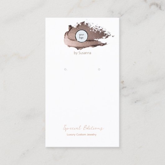 Rose-Gold-Swash-Logo Visitenkarte (Vorderseite)