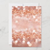 Rose Gold Sweet 16 Dekorationen Einladung (Rückseite)