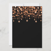 Rose Gold Sweet 16 Funkelnd String Lights Rett Dat Save The Date (Rückseite)