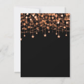 Rose Gold Sweet 16 Funkelnd String Lights Rett Dat Save The Date (Rückseite)