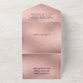 Rose Gold Sweet 16 Hübsch Funkelnd Girly Pink All In One Einladung (Außenbereich)