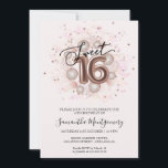 Rose Gold Sweet 16 Pink Watercolor Girly Balloons Einladung<br><div class="desc">Lass deinen Freunden, ihre Kalender für deinen besonderen Tag mit diesen schönen staubblauen Sweet 16 Einladungen zu markieren. Jede Einladung bietet ein festliches Design mit schönen Ballons, die perfekt geeignet sind, um die Stimmung für einen Tag des Vergnügens und der Feier. Egal ob Sie eine große Ballsaal-Gala oder eine intimere...</div>