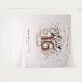 Rose Gold Sweet 16 Tagesballons Rosa Hintergrund Wandteppich (Vorderseite (Horizontal))