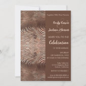 Rose Gold Swirl Wedding Invitation Einladung (Vorderseite)