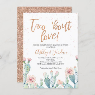 Rose Gold Taco'bout Liebe Paare Dusche Einladung