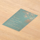 Rose Gold Teal Transparent  Casual Wedding Acryleinladungen (Ablage )