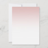 Rose Gold Template Handwriting Script Name Modern Mitteilungskarte (Rückseite)