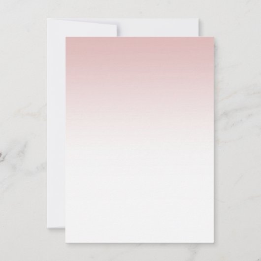 Rose Gold Template Handwriting Script Name Modern Mitteilungskarte (Rückseite)