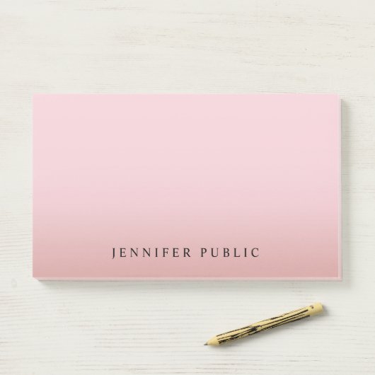 Rose Gold Template Moderner Hintergrund Elegant Post-it Klebezettel (Auf Schreibtisch)