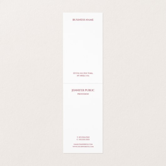 Rose Gold Template Modernes Monogramm Elegant Einf Visitenkarten (Innenseite Aufgefaltet)