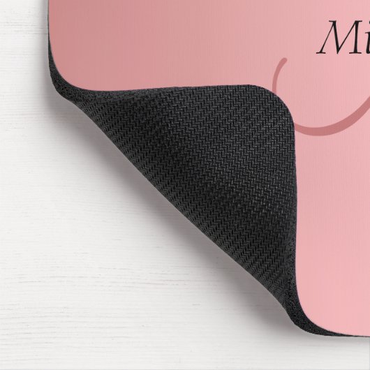 Rose Gold Template Trendy Monogram Elegant Mousepad (Ecke)