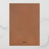 Rose Gold Terracotta Pampas Grass Orchid Hochzeit Folieneinladung (Rückseite)