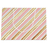 Rose Gold Textur Geschenktasche Große Geschenktüte (Vorderseite)