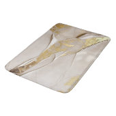 Rose Gold Textured Plaster Abstract Badematte (Schrägansicht)