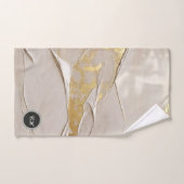 Rose Gold Textured Plaster Abstract Badhandtuch Set (Handtuch)