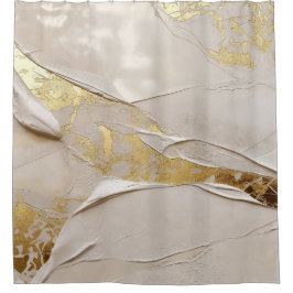 Rose Gold Textured Plaster Abstract Duschvorhang