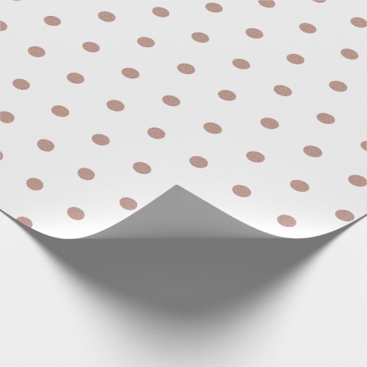Rose Gold Textured Polka Dot Muster Geschenkpapier (Ecke)