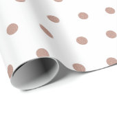 Rose Gold Textured Polka Dot Muster Geschenkpapier (Rolleneckpunkt)