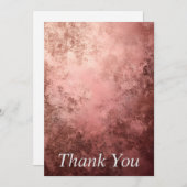 Rose Gold texturierter Hintergrund Danke Karte (Vorne/Hinten)