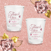 Rose Gold Thank You 50th Birthday Party Favors Schnapsglas