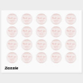 Rose Gold Thank You Confetti Heart Sticker (Blatt)
