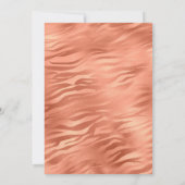 Rose Gold Tiger Streifen Bachelorette Einladung (Rückseite)