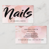 Rose Gold Tile Nails Visitenkarte (Vorne/Hinten)