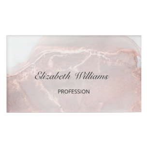 Rose Gold Tinte Marmor Namenschild