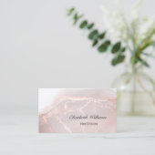 Rose Gold Tinte Marmor | QR-Code Visitenkarte (Stehend Vorderseite)