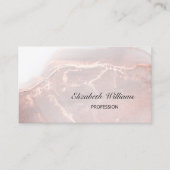 Rose Gold Tinte Marmor | QR-Code Visitenkarte (Vorderseite)