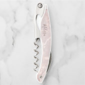Rose Gold Tintenmarmor  Kellnermesser (Vorderseite)