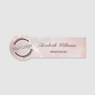 Rose Gold Tintenmarmor   Logo  Namensschild
