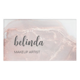 Rose Gold Tintenmarmor Namenschild