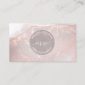 Rose Gold Tintenmarmor | QR Code Visitenkarte (Vorderseite)
