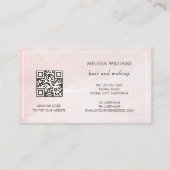 Rose Gold Tintenmarmor | QR Code Visitenkarte (Rückseite)