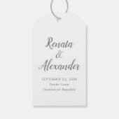 Rose Gold Travel Theme Airplane Destination Gefall Geschenkanhänger (Rückseite)