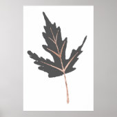 Rose Gold Tree Leaf Wall Print Poster (Vorne)