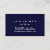 Rose Gold Tree Logoberater Life Coach Navy Blue Visitenkarte (Rückseite)