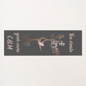 Rose Gold Tree Silhouette Sie erstellen Ihre eigen Yogamatte (Rückseite (Horizontal))