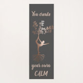 Rose Gold Tree Silhouette Sie erstellen Ihre eigen Yogamatte (Rückseite)