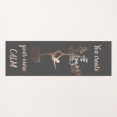 Rose Gold Tree Silhouette Sie erstellen Ihre eigen Yogamatte (Vorderseite (Horizontal))