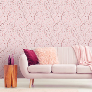 Rose-Gold-Tree-Zweigstellen - passen Sie den Hinte Tapete