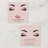 Rose Gold Trendy macht sich künstlerisches Gesicht Quadratische Visitenkarte (Vorne/Hinten)