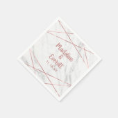 Rose Gold Triangle Hochzeitsmonographie Serviette (Ecke)