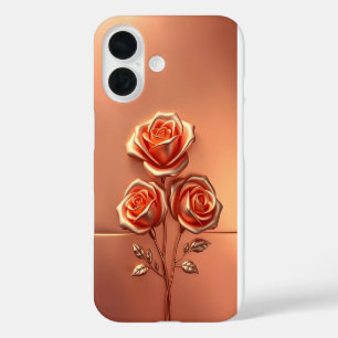Rose Gold Trio Blumen iPhone-Hülle iPhone 16 Hülle