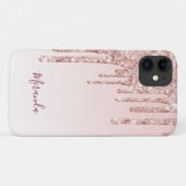 Rose Gold Tropfen Case-Mate iPhone Hülle (Rückseite (Horizontal))