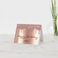 Rose Gold Tropfen Geburtstag