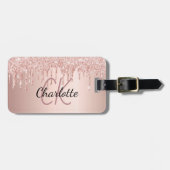 Rose Gold-Tropfen Gepäckanhänger (Vorderseite horizontal)