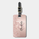 Rose Gold-Tropfen Gepäckanhänger (Vorderseite vertikal)