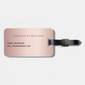 Rose Gold-Tropfen Gepäckanhänger (Rückseite horizontal)